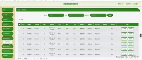 基于Python的家庭整理服务管理系统设计与实现